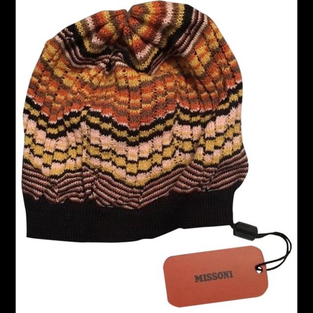 Missoni Multi-color Wool Blend Unica Knit Beanie